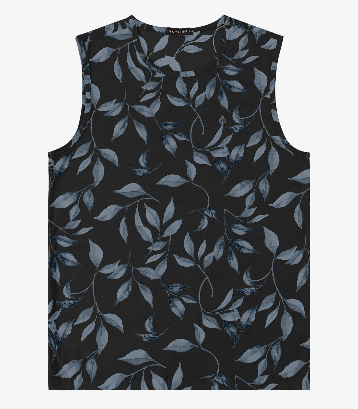 Regata em Meia Malha Masculina Diametro Preto