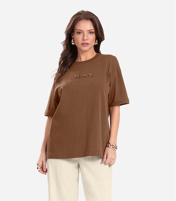 Camiseta Feminina Endless Marrom M