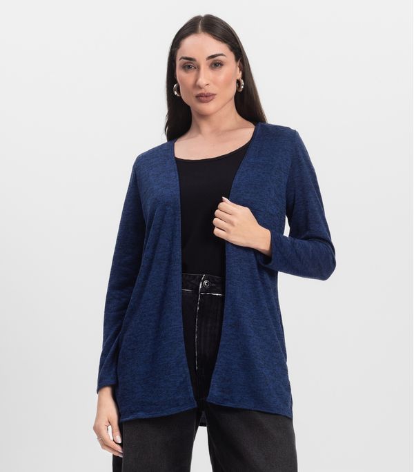 Cardigan Feminino Alongado Infinita Cor Azul P