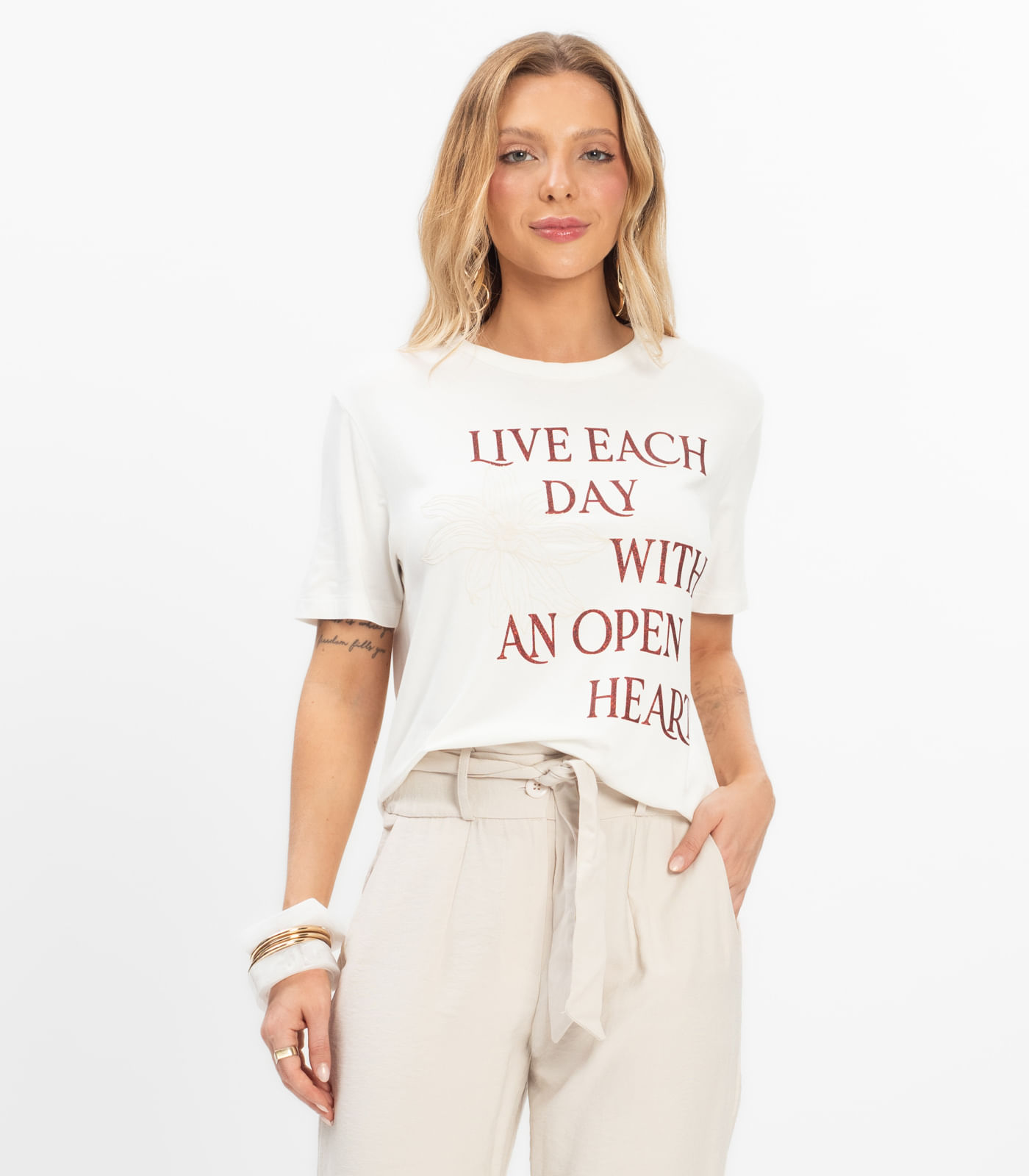 Blusa Feminina Viscotorcion Rovitex Bege
