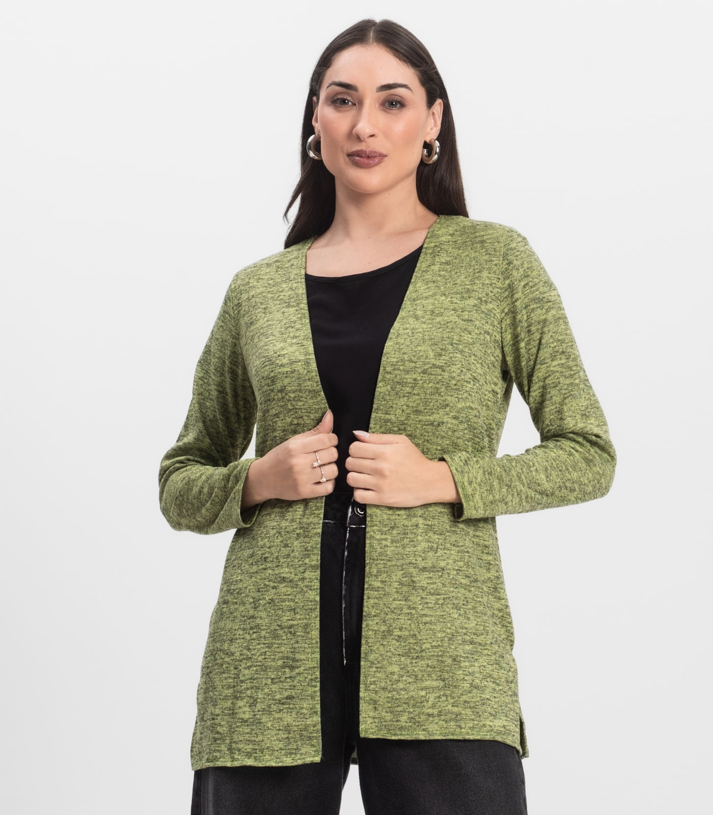 Cardigan Feminino Alongado Infinita Cor Amarelo - P