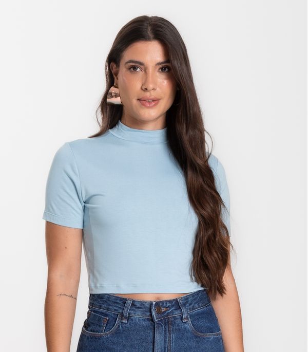 Blusa Cropped Feminina Select Azul M