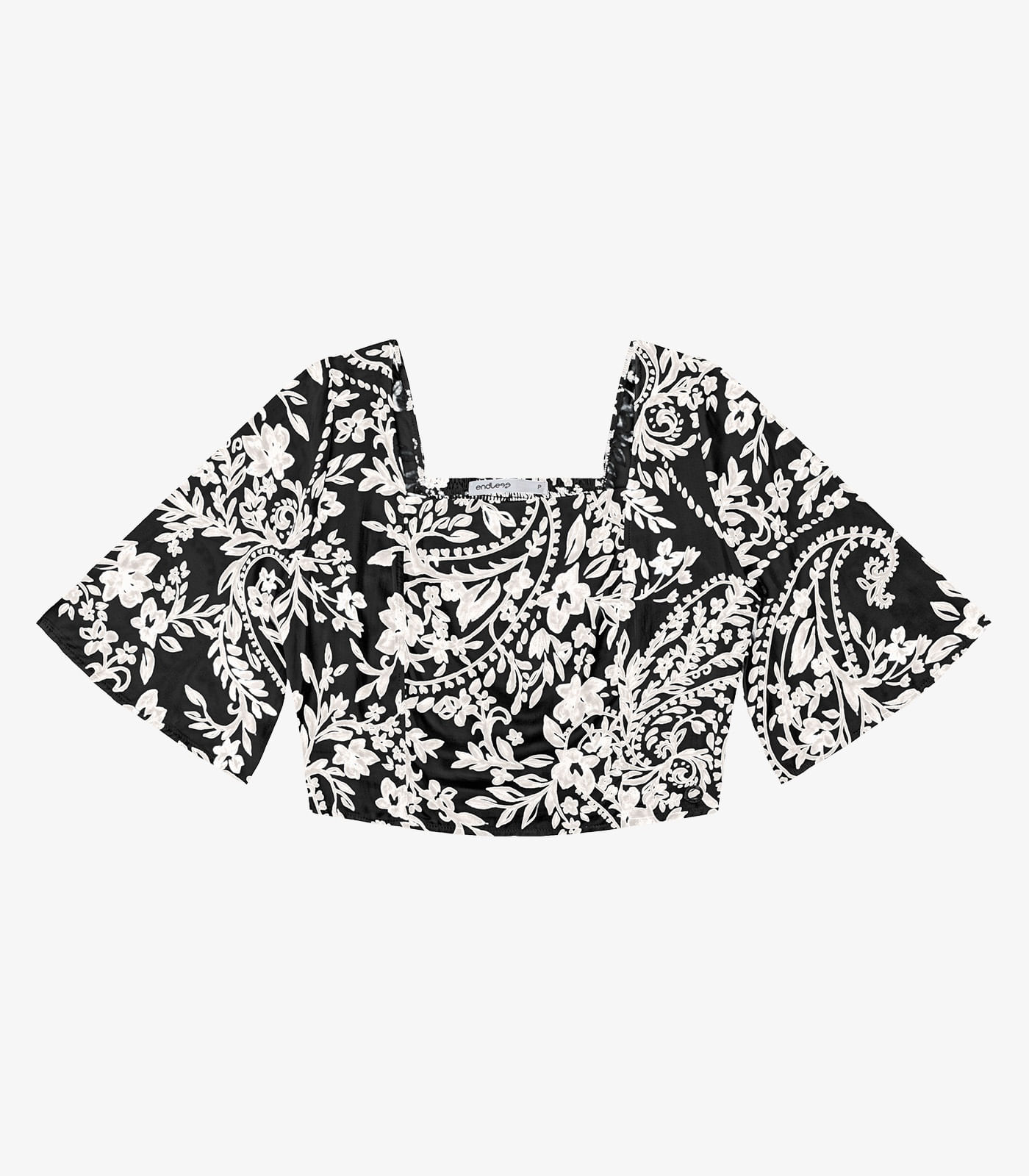 Blusa Viscose Khyara Acetinada Feminina Endless Preto