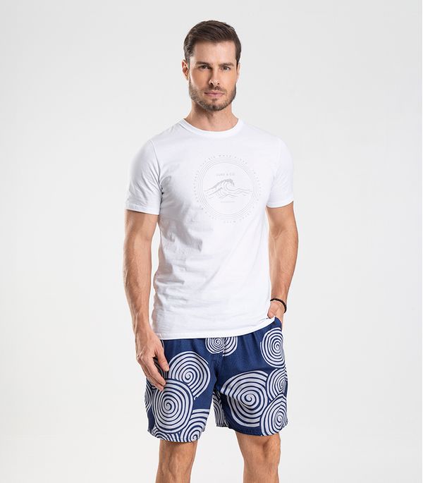 Bermuda Masculina De Microfibra Long Bong Azul M