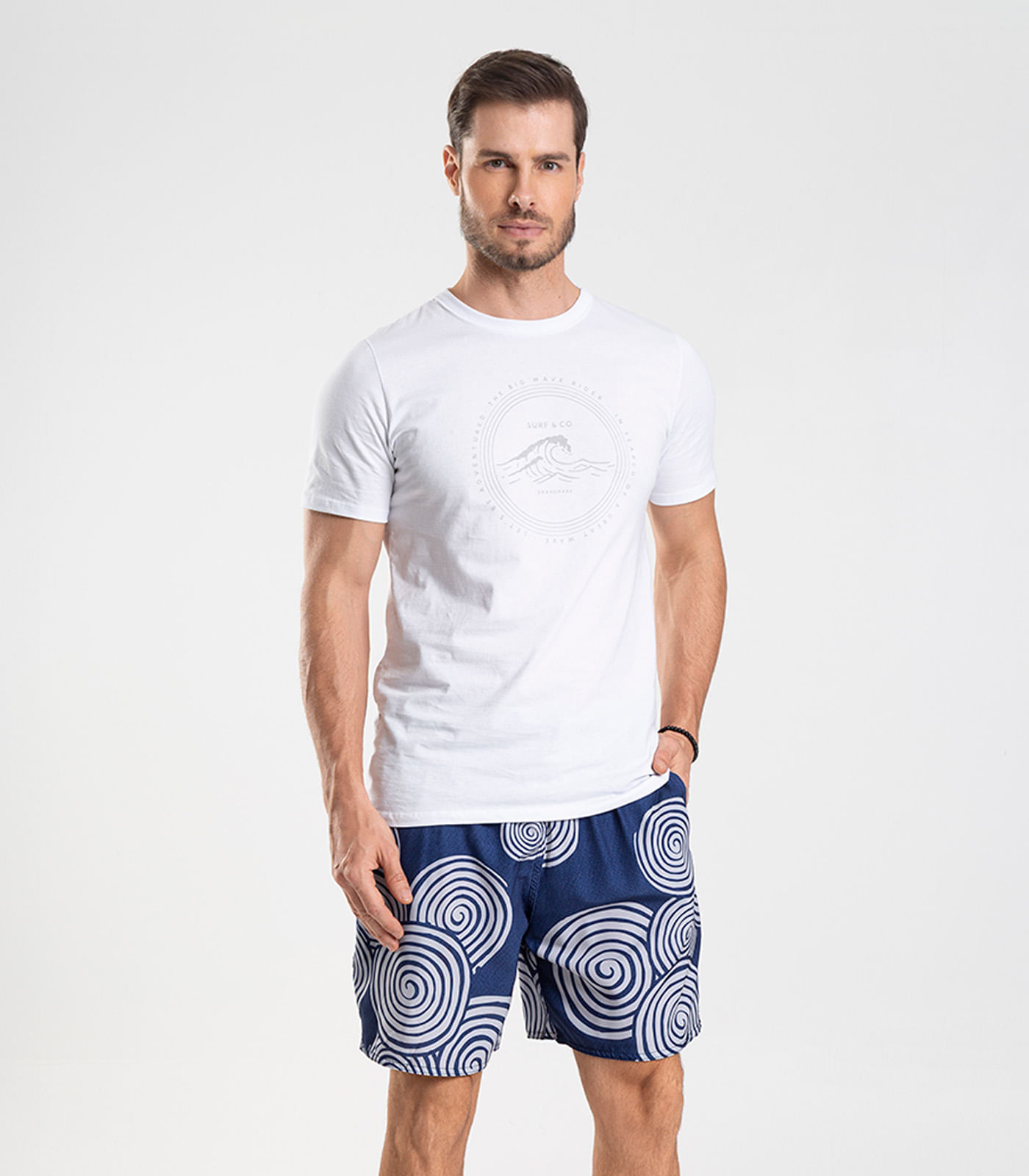 Bermuda Masculina De Microfibra Long Bong Azul