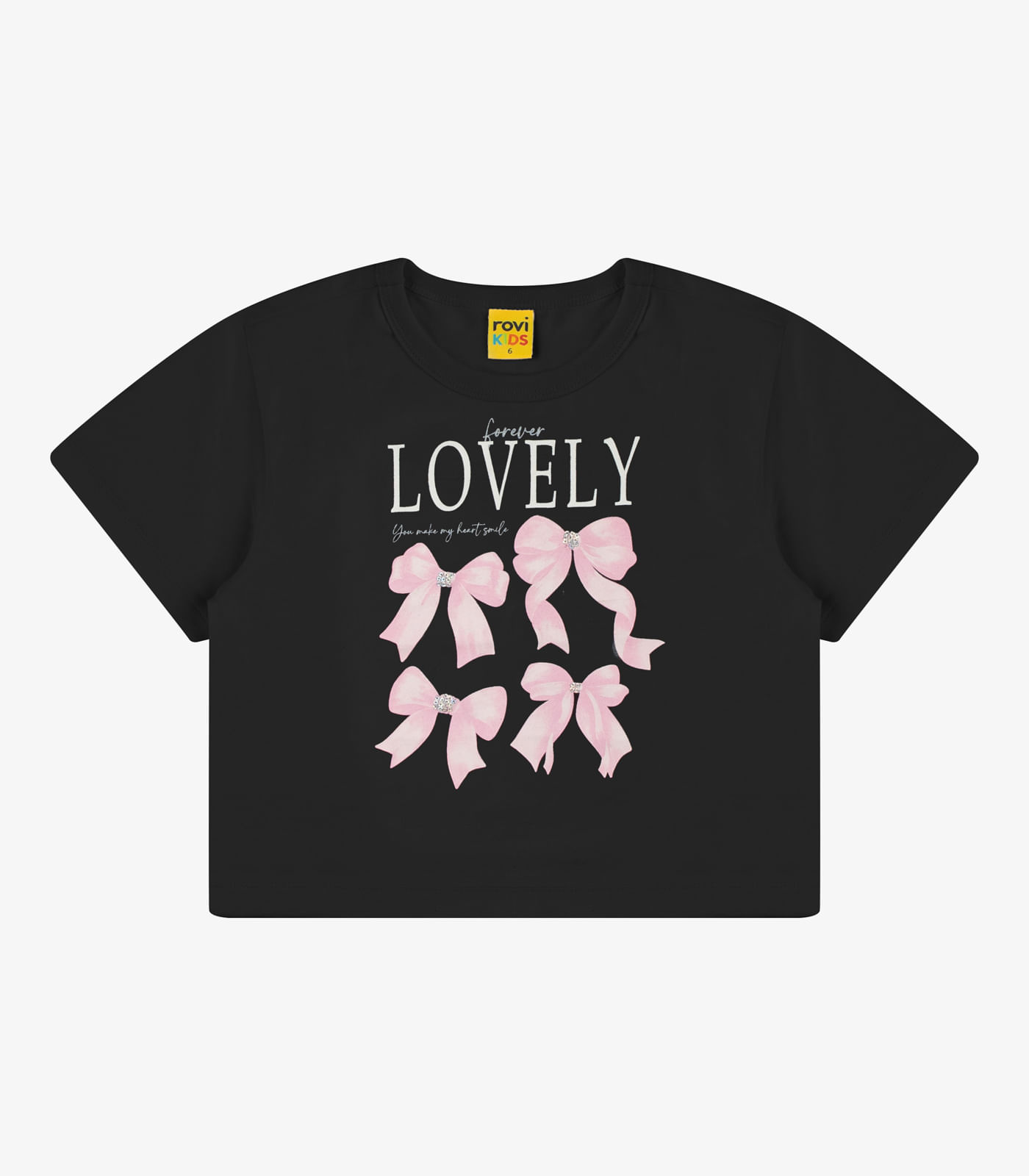 Blusa Feminina Meia Malha Rovi Kids Preto