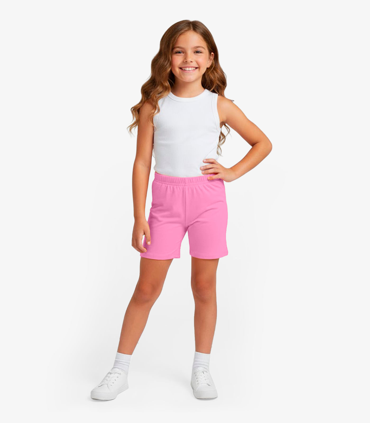 Bermuda Ciclista Infantil Básica Soletex Rosa