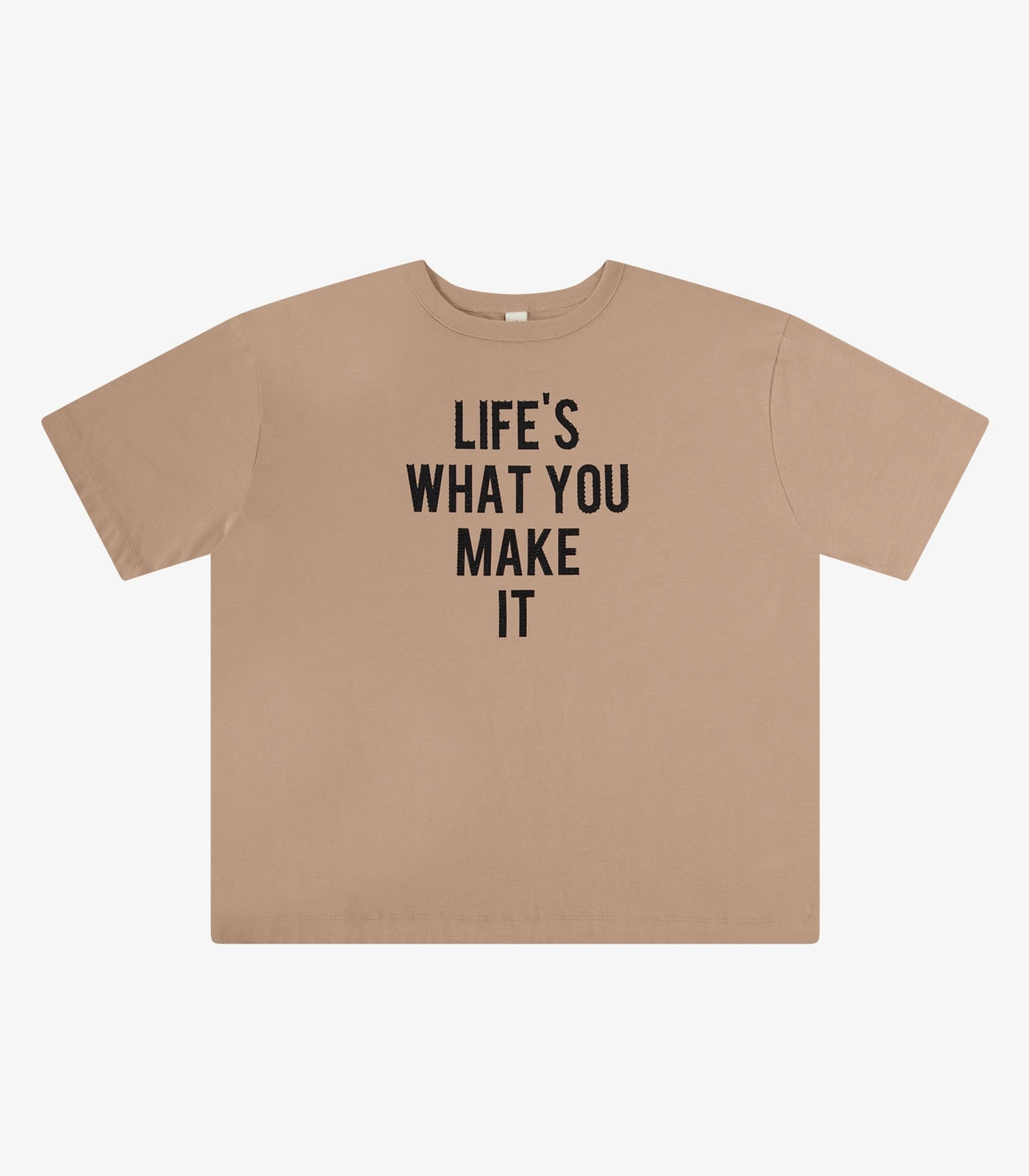 T-Shirt Feminina Oversized Com Strass Rovitex Marrom