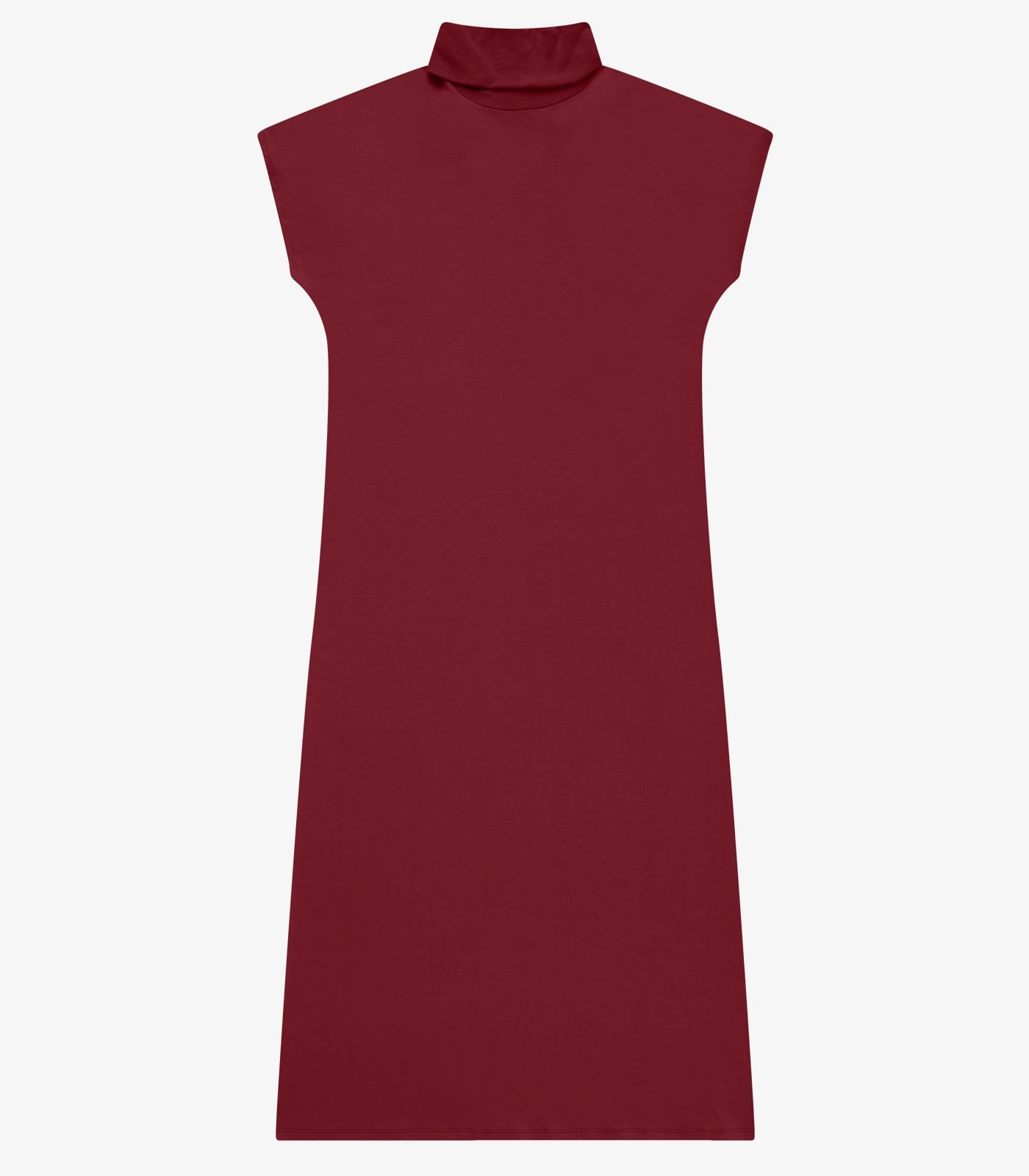 Vestido Super Midi Feminino Com Gola Alta Rovitex Vermelho
