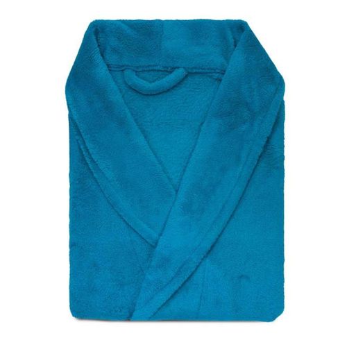 Roupão Masculino Microfibra Manga Longa Camesa Azul