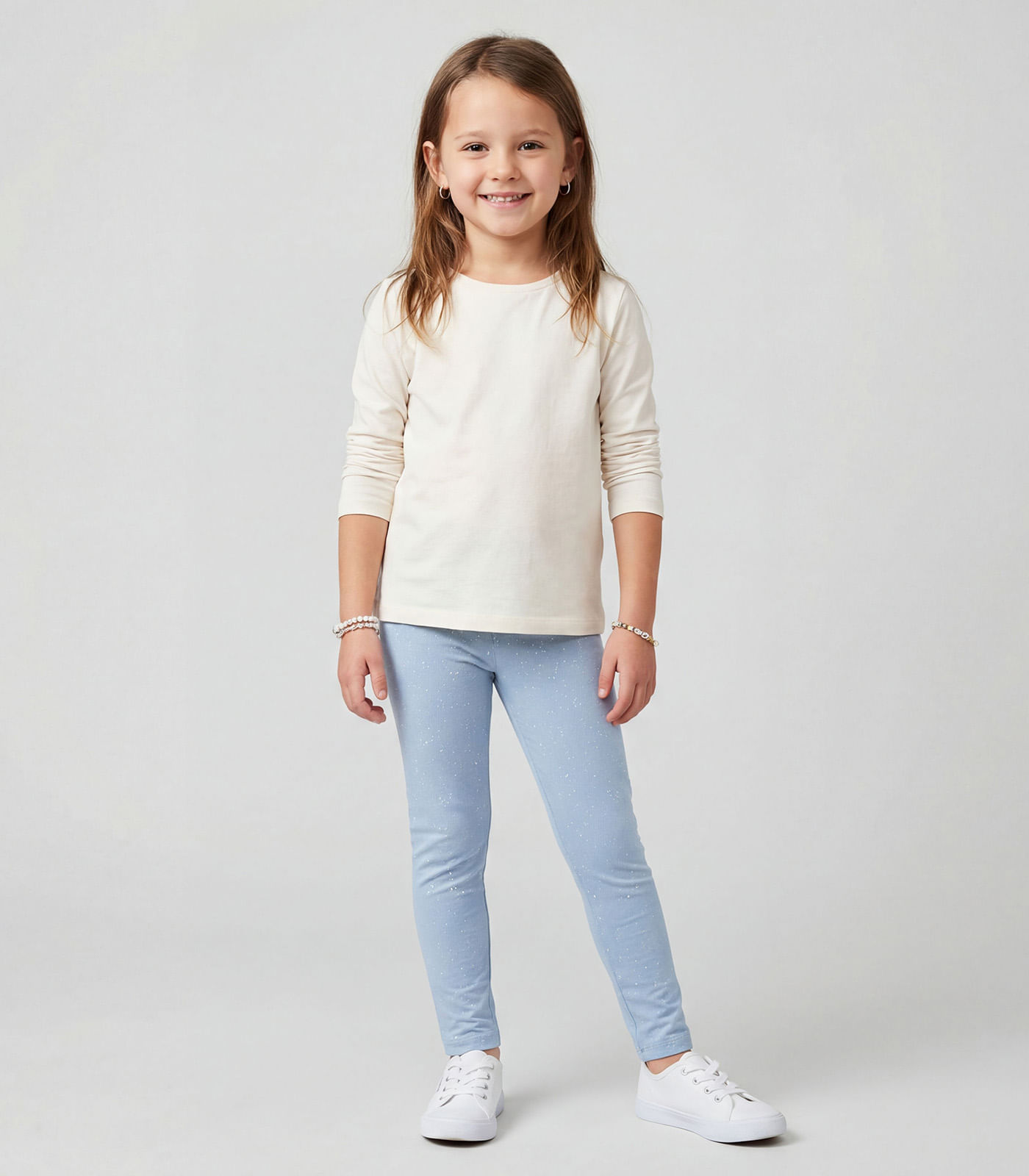 Legging Infantil Cotton Glitter Trick Nick Azul