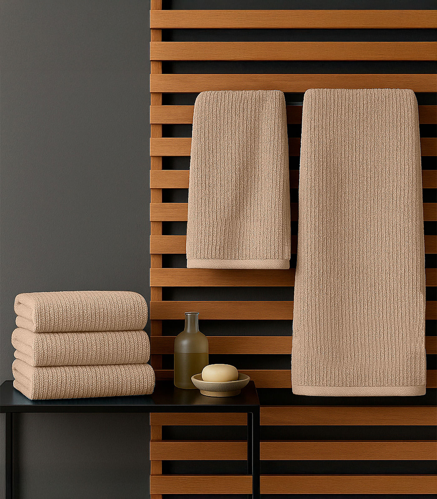 Kit Toalha De Rosto E Banho Algodão Rovitex Home Marrom