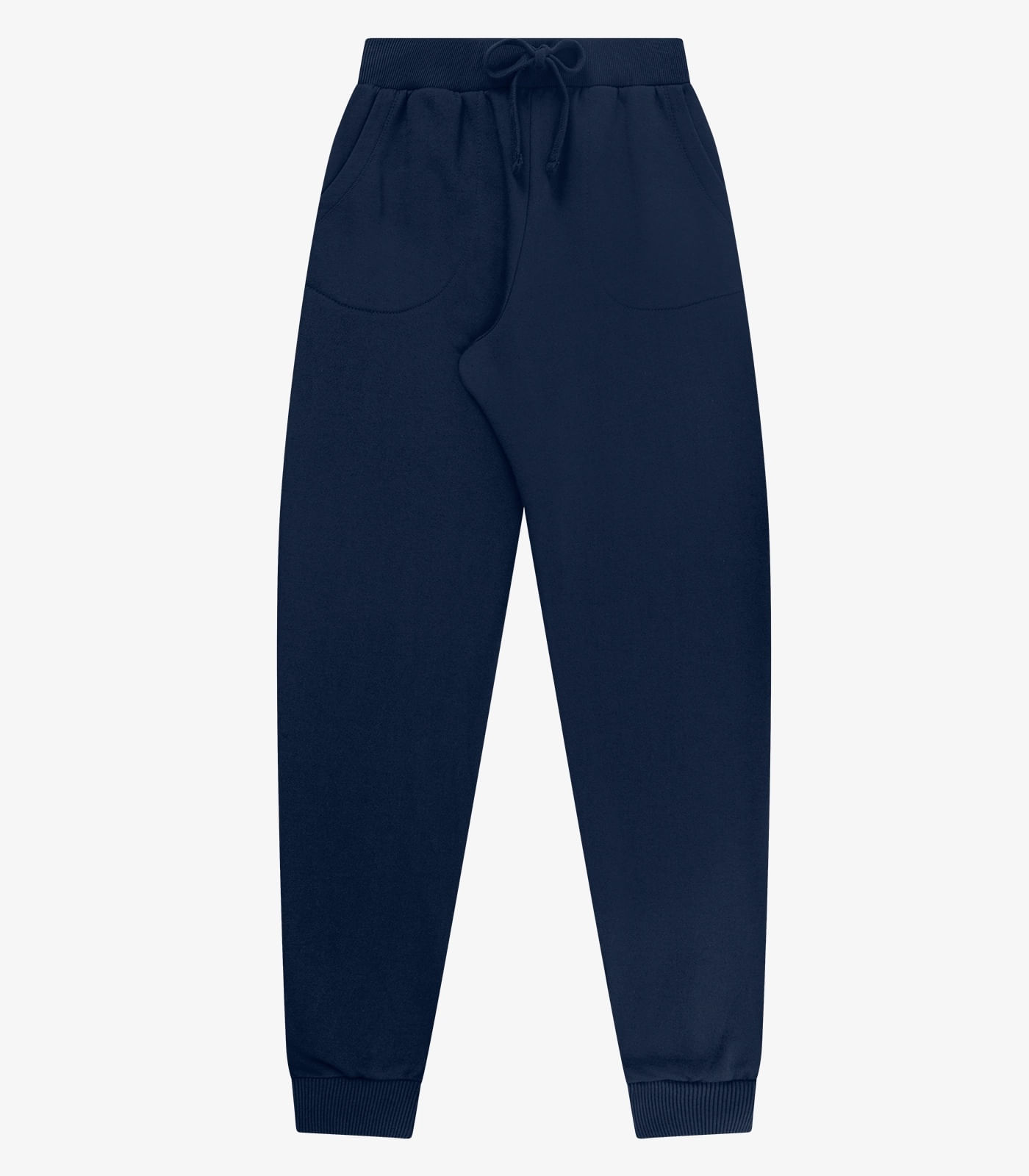 Calça Feminina Moletom Peluciado Básica Rovitex Azul