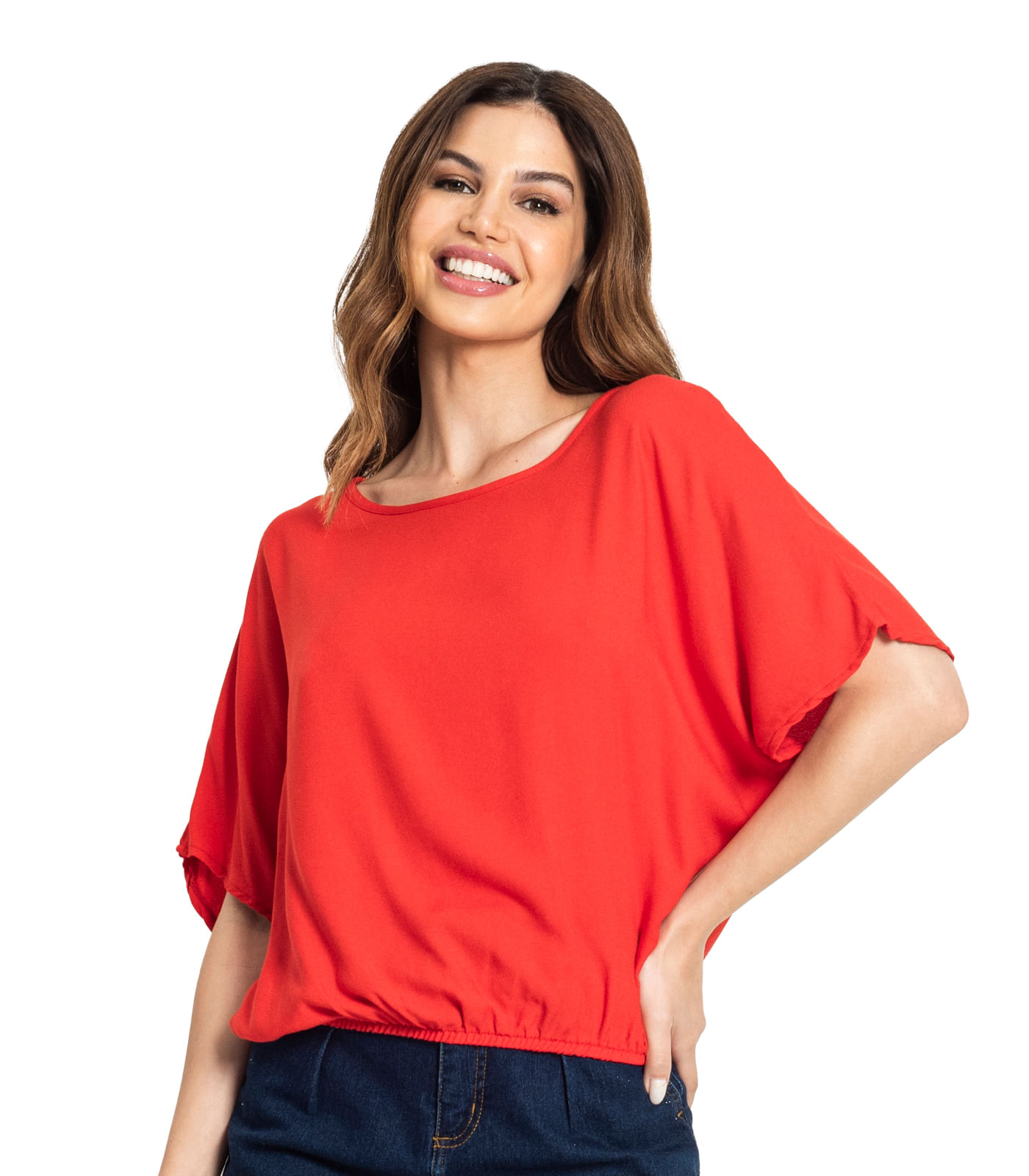 blusa manga morcego longa