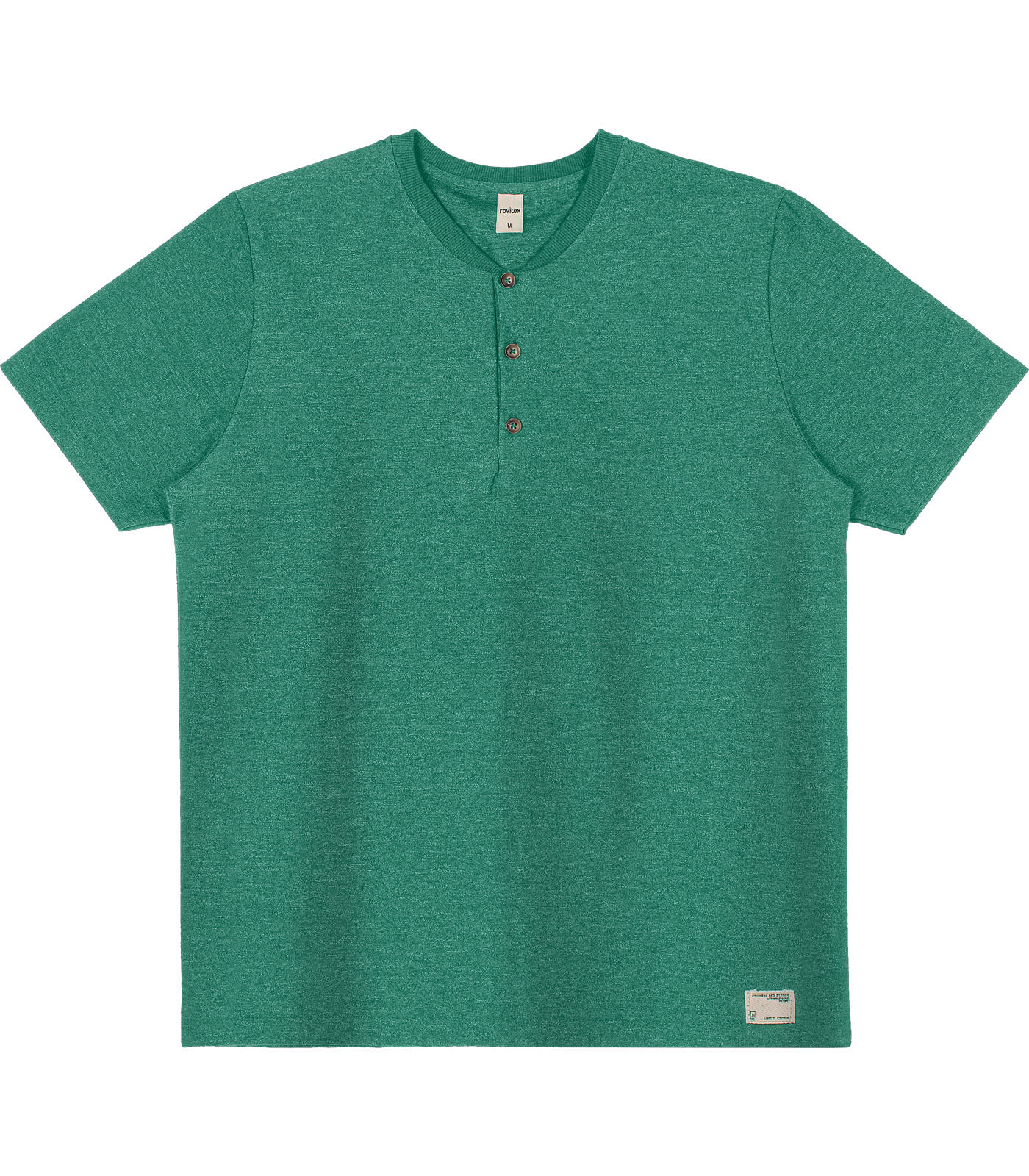 Camiseta Masculina com Botões Rovitex Verde