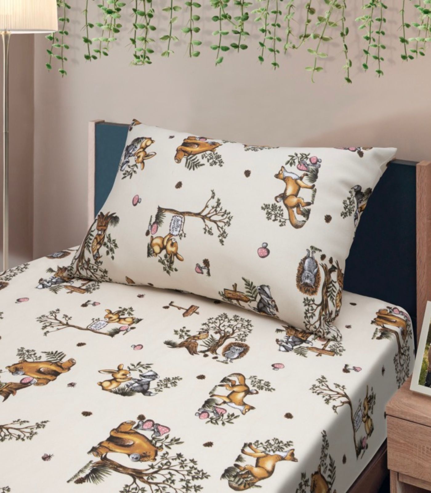 Jogo De Cama Solteiro Kids Doce Vida Bege