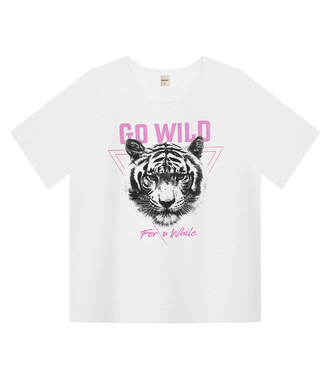 T-shirt Feminina Go Wild Rovitex Branco