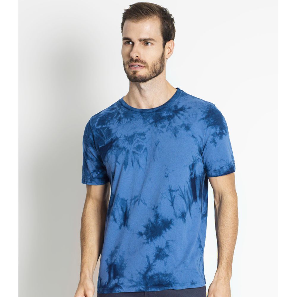 blusa tie dye azul e verde