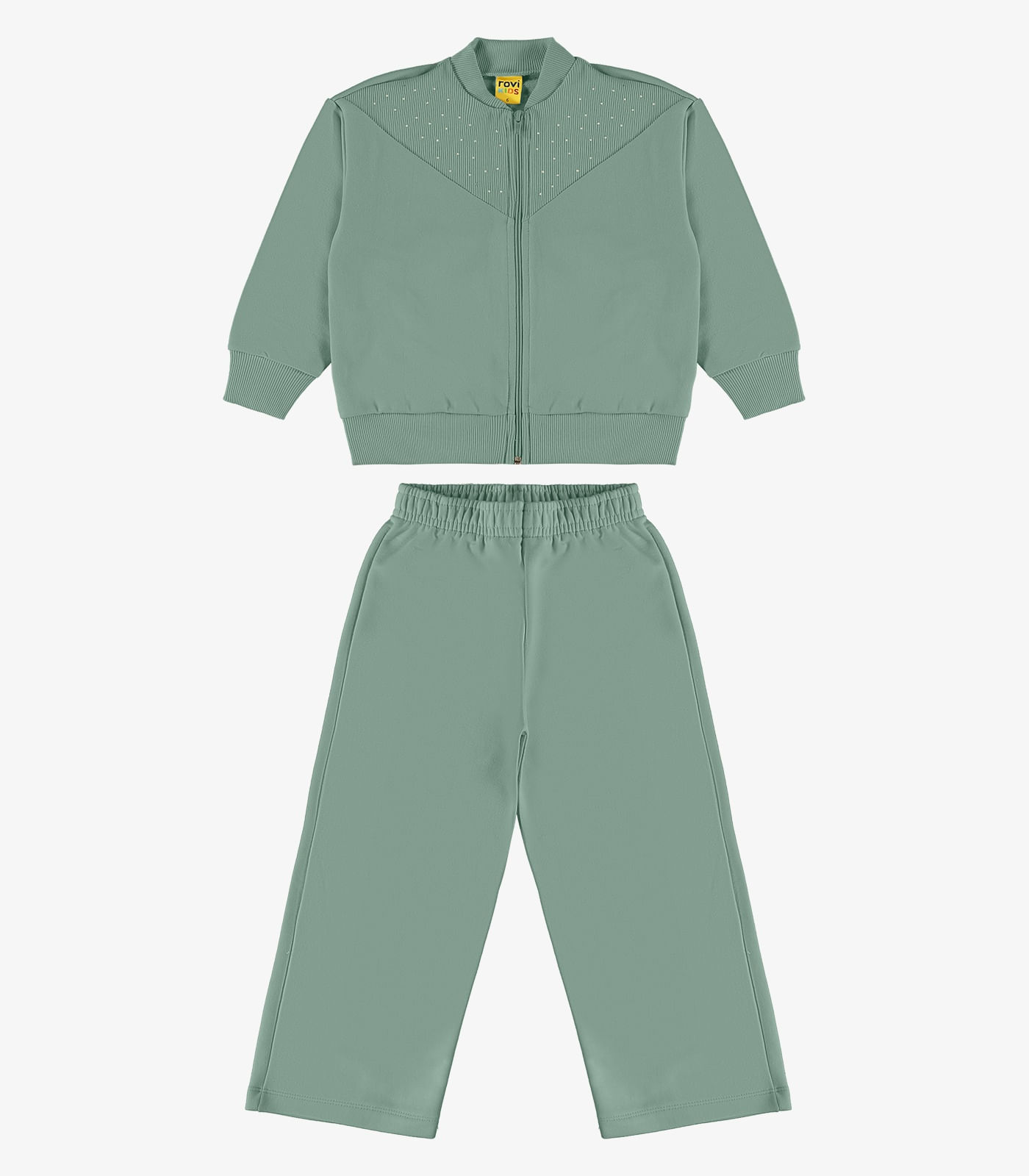 Conjunto Jaqueta com Wide Leg Moletom Rovi Kids Verde