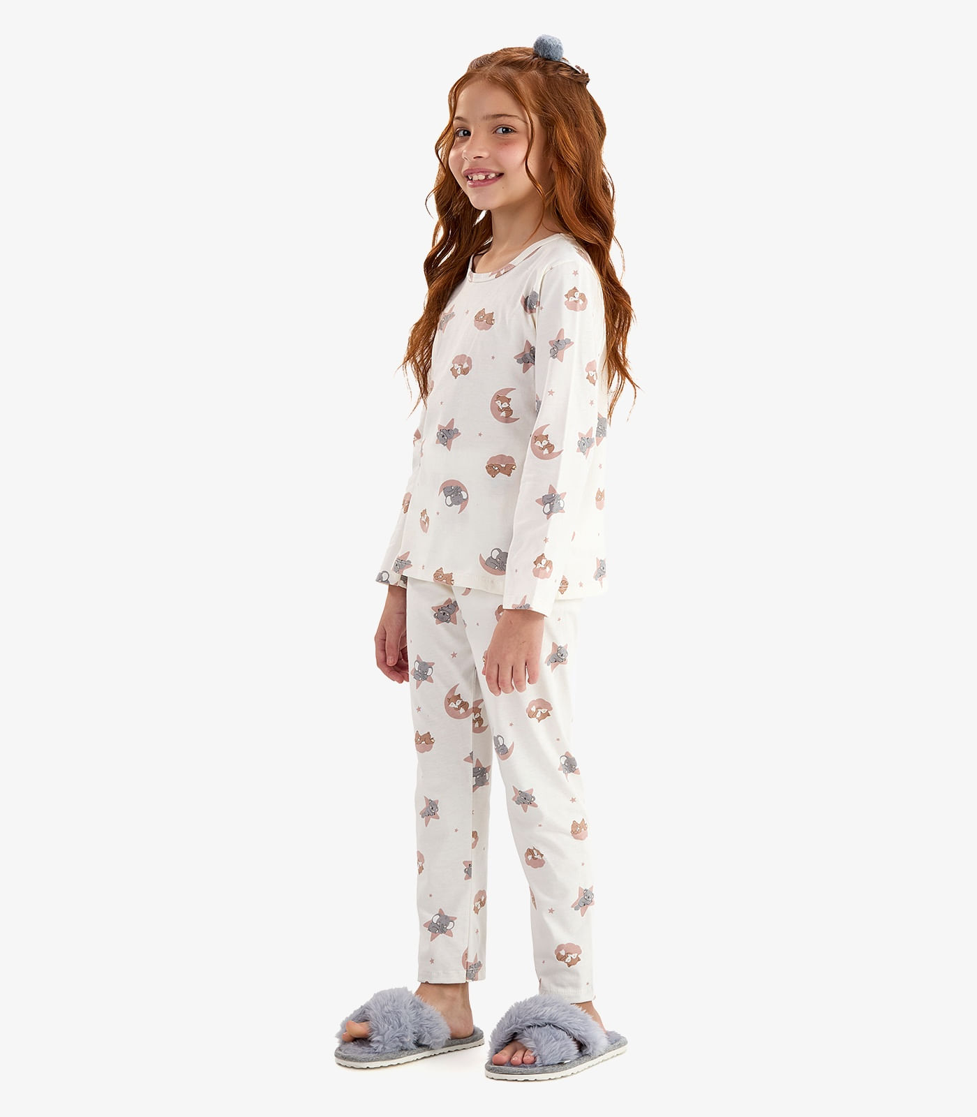Pijama Meia Malha Rovi Kids Rosa