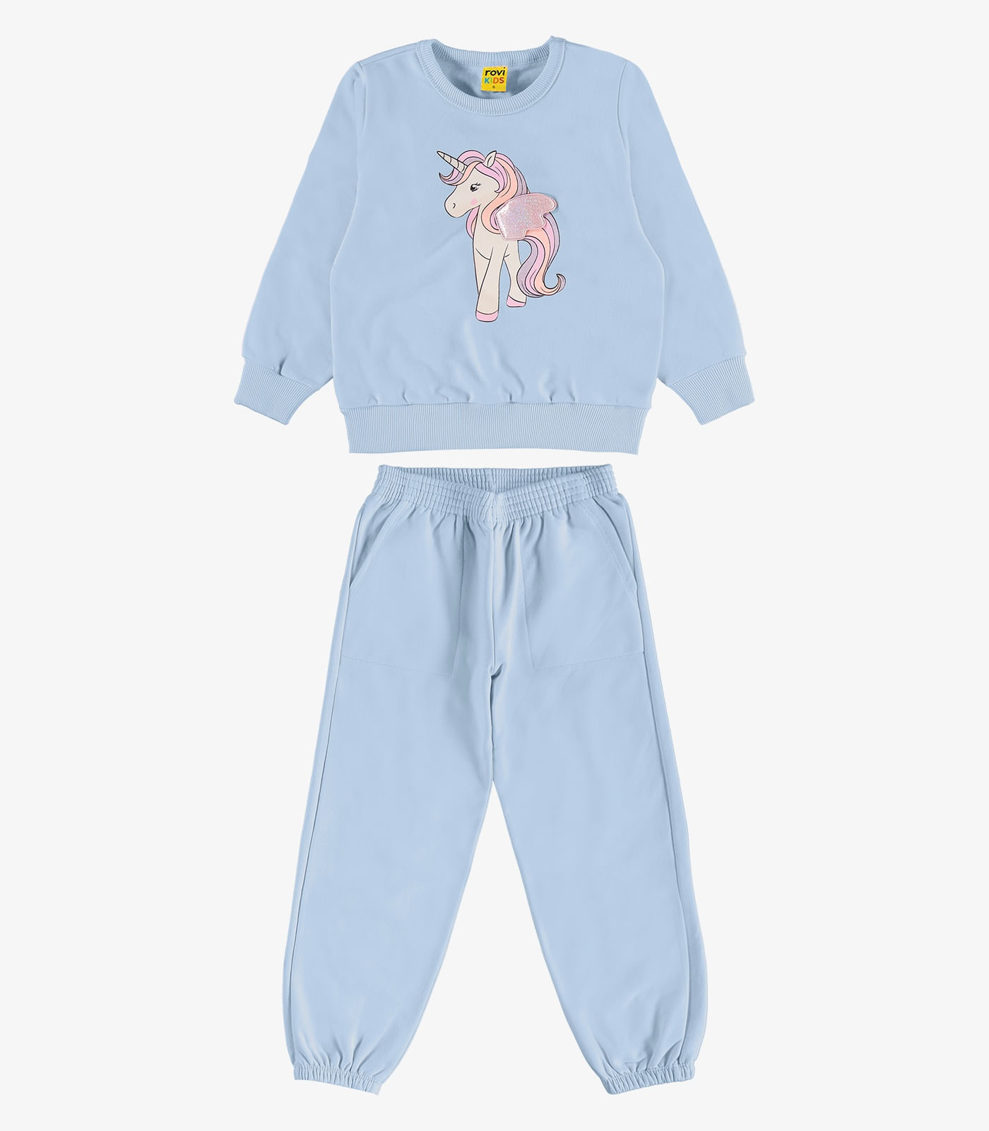 Conjunto Blusão com Calça Rovi Kids Moletom Azul