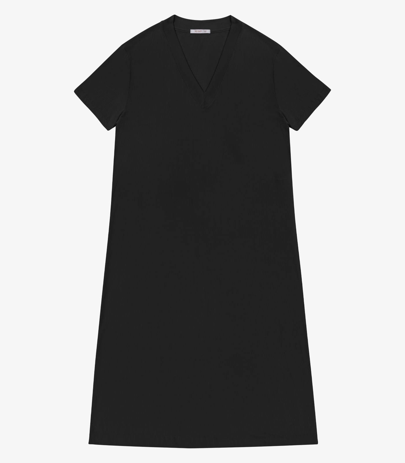Vestido Super Midi Feminino Plus Size Secret Glam Preto