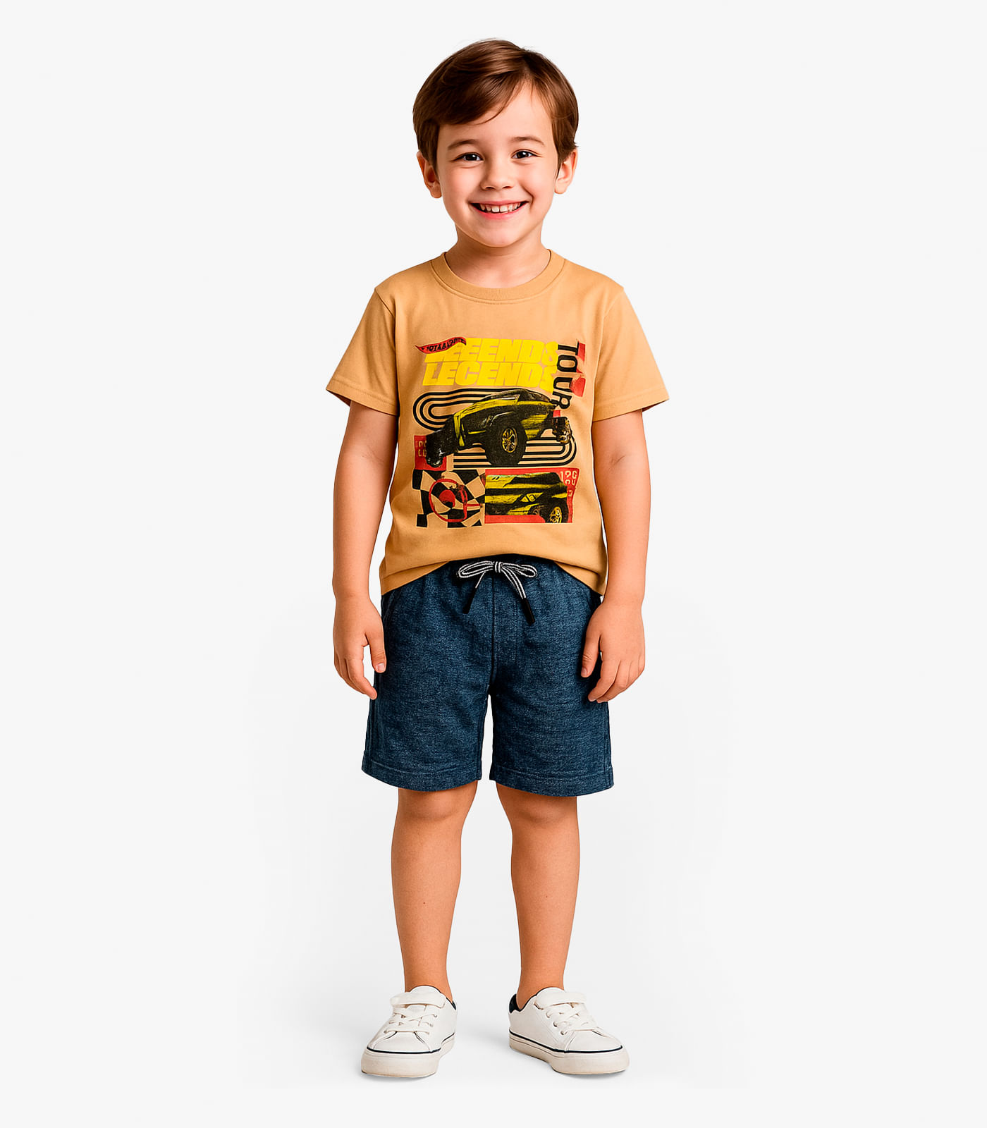 Conjunto Infantil Camiseta com Bermuda Select Marrom