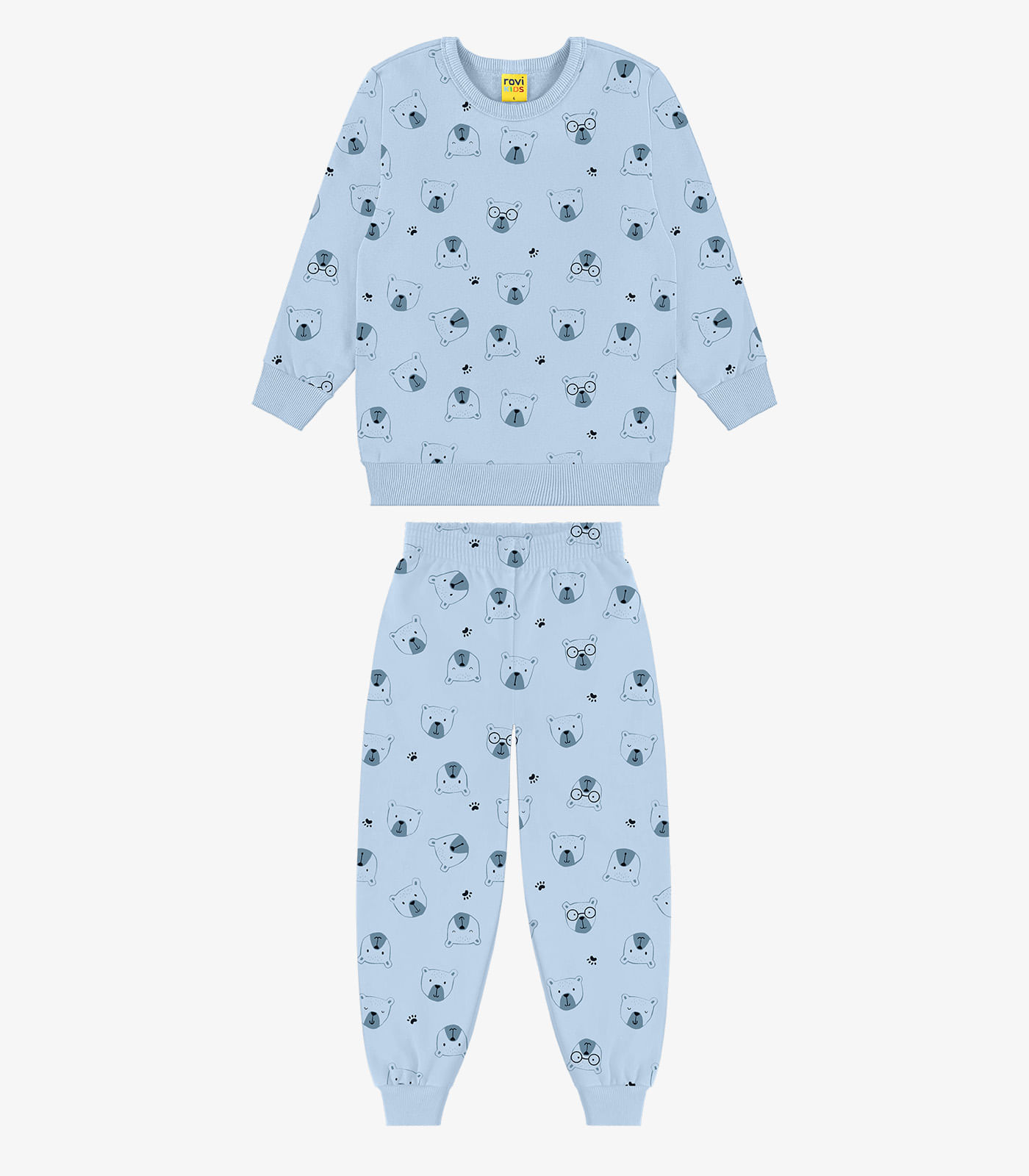 Conjunto Blusão Com Calça Menino Rovi Kids Azul