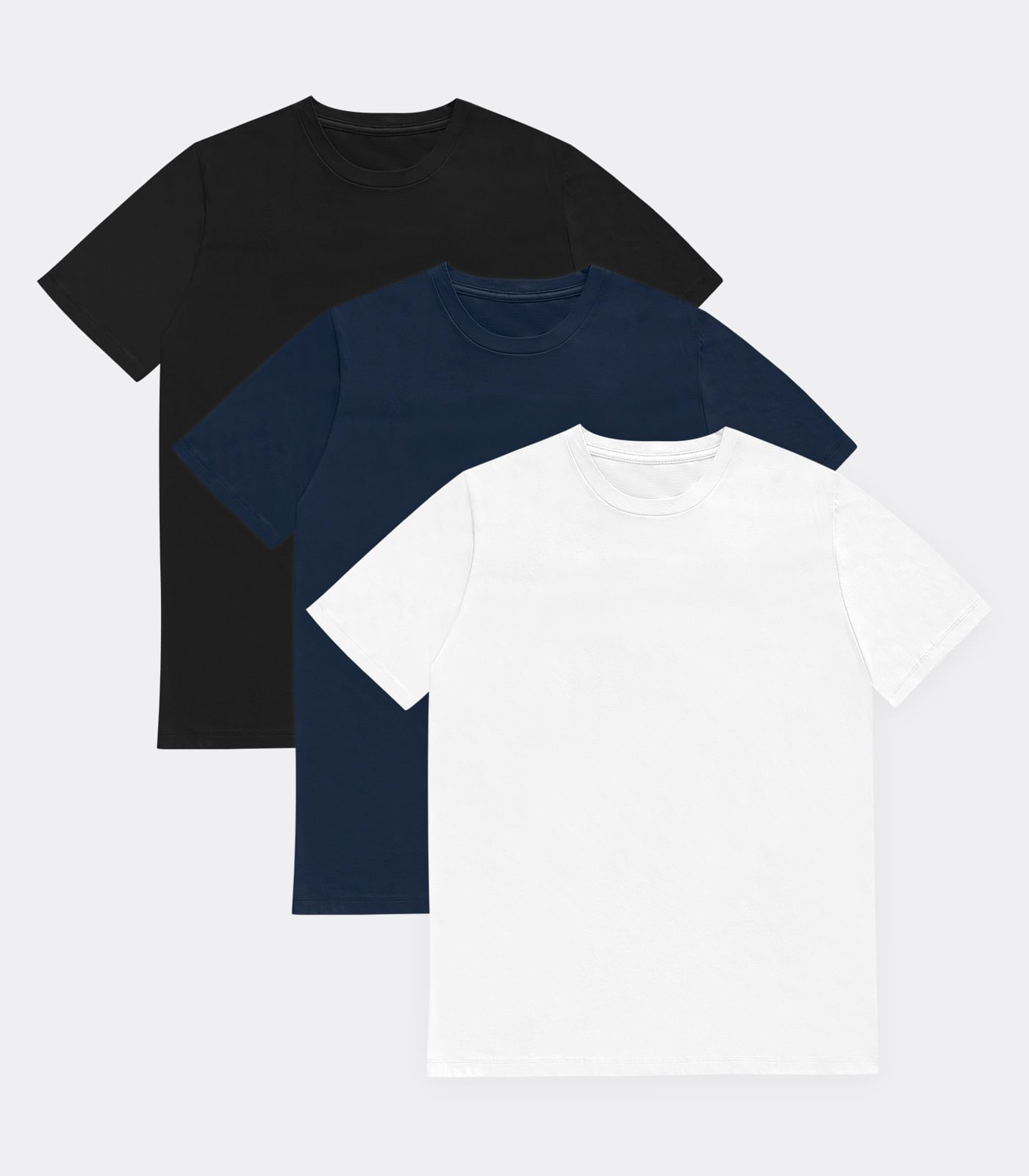 Kit 3 Camisetas Masculinas Manga Curta Básicas Select Sortidas