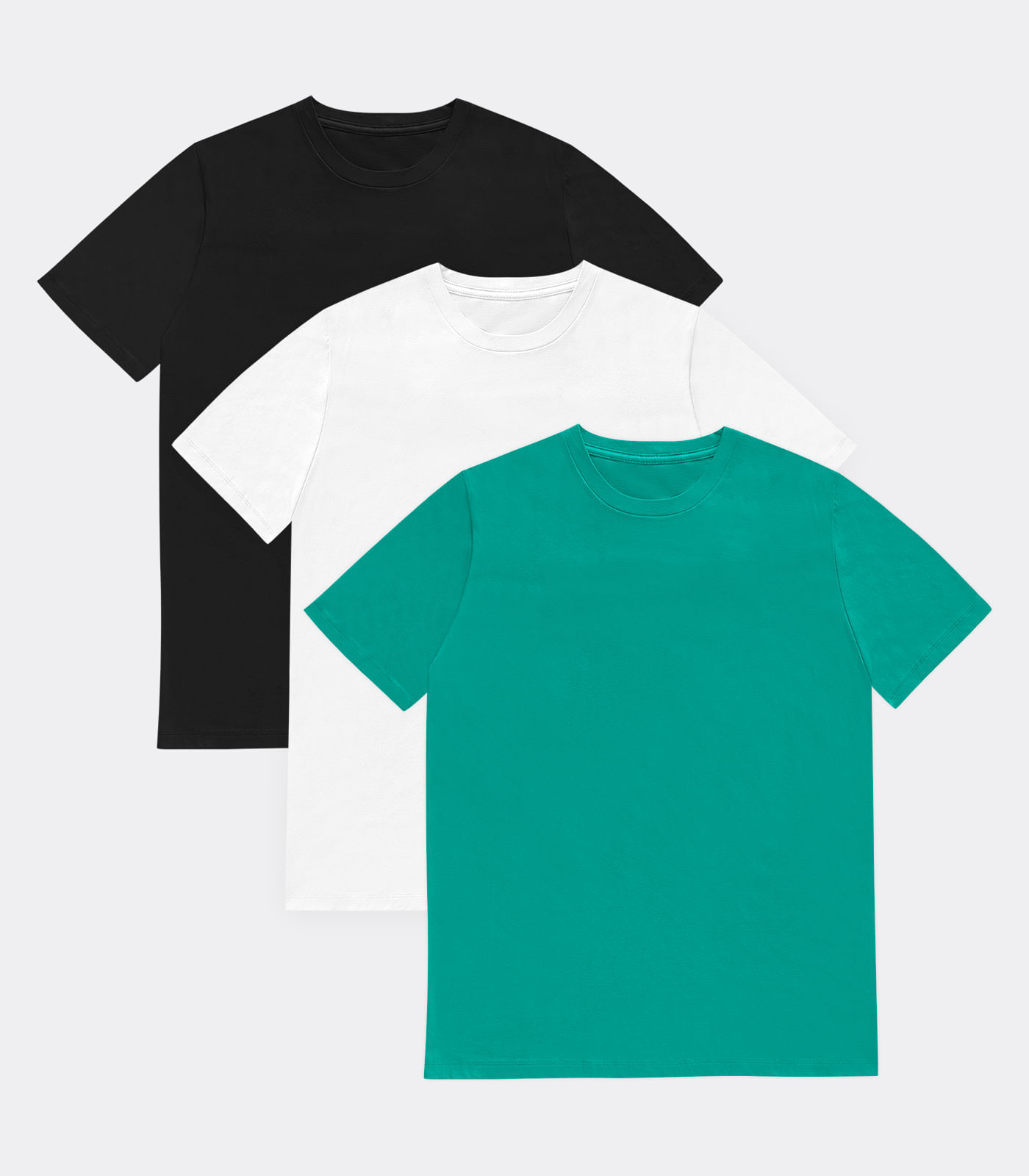 Kit 3 Camisetas Masculinas Manga Curta Básicas Select Sortidas