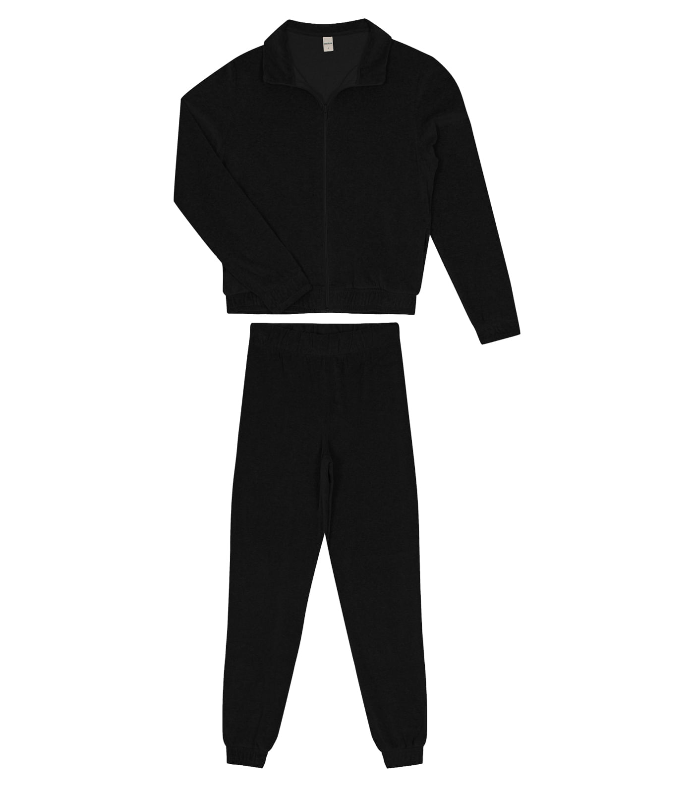 Conjunto Feminino Jaqueta Com Calça Plush Rovitex Preto Menor preço em Conjunto Feminino Jaqueta Com Calça Plush Rovitex Preto