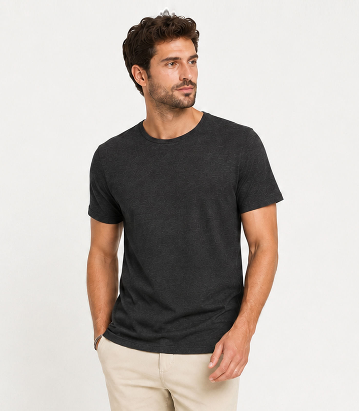Camiseta Masculina Básica Em Malha Rover Select Preto