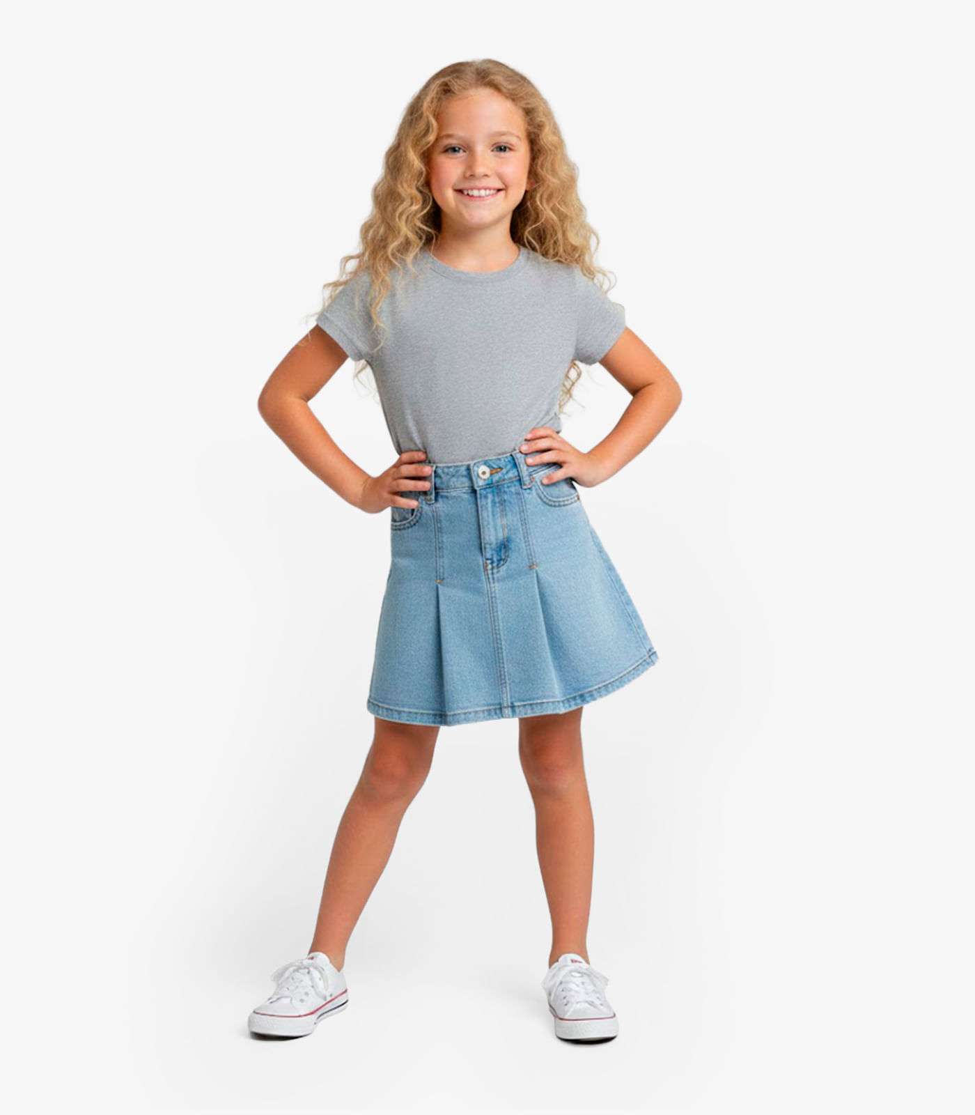 Blusa Infantil Menina Manga Curta Lisa Soletex Cinza