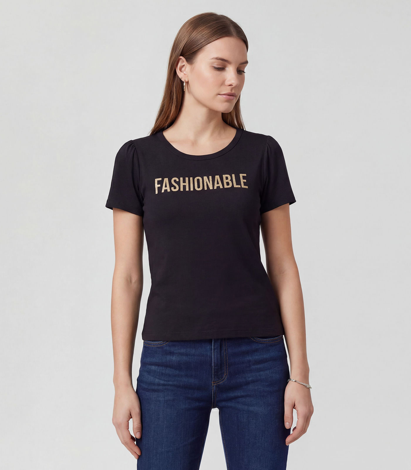 Blusa Feminina em Leves Defeitos Infinita Cor Preto