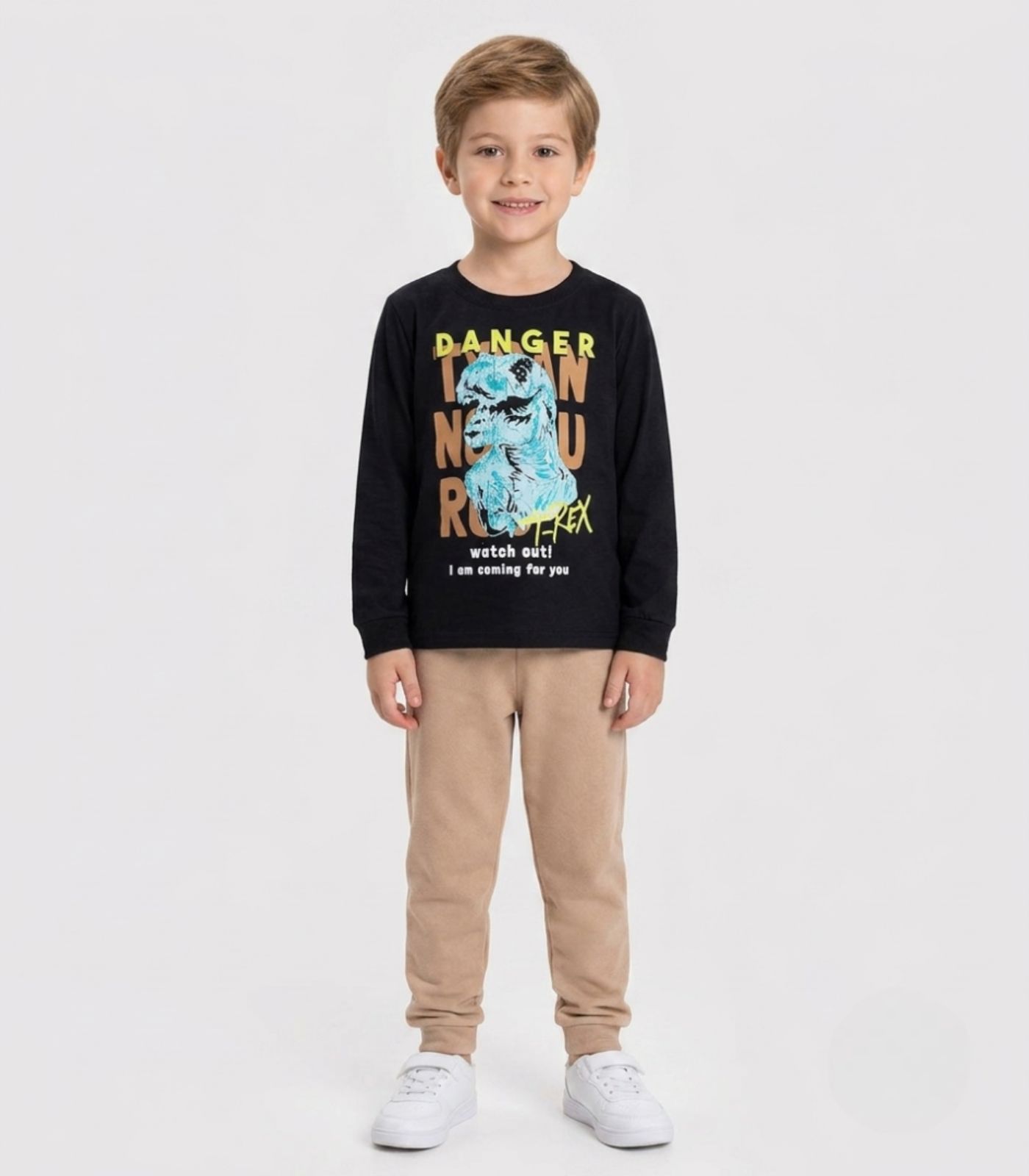 Conjunto Menino Blusa Longa E Calça Select Preto