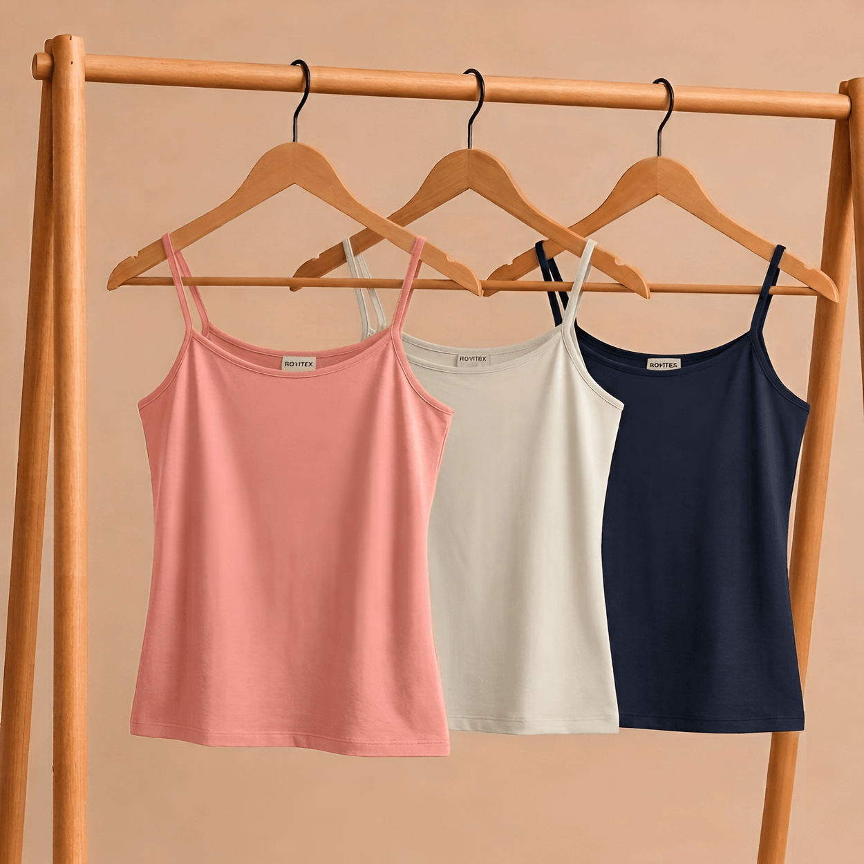 Kit 3 Blusas de Alça Feminina em Poliamida Dianna