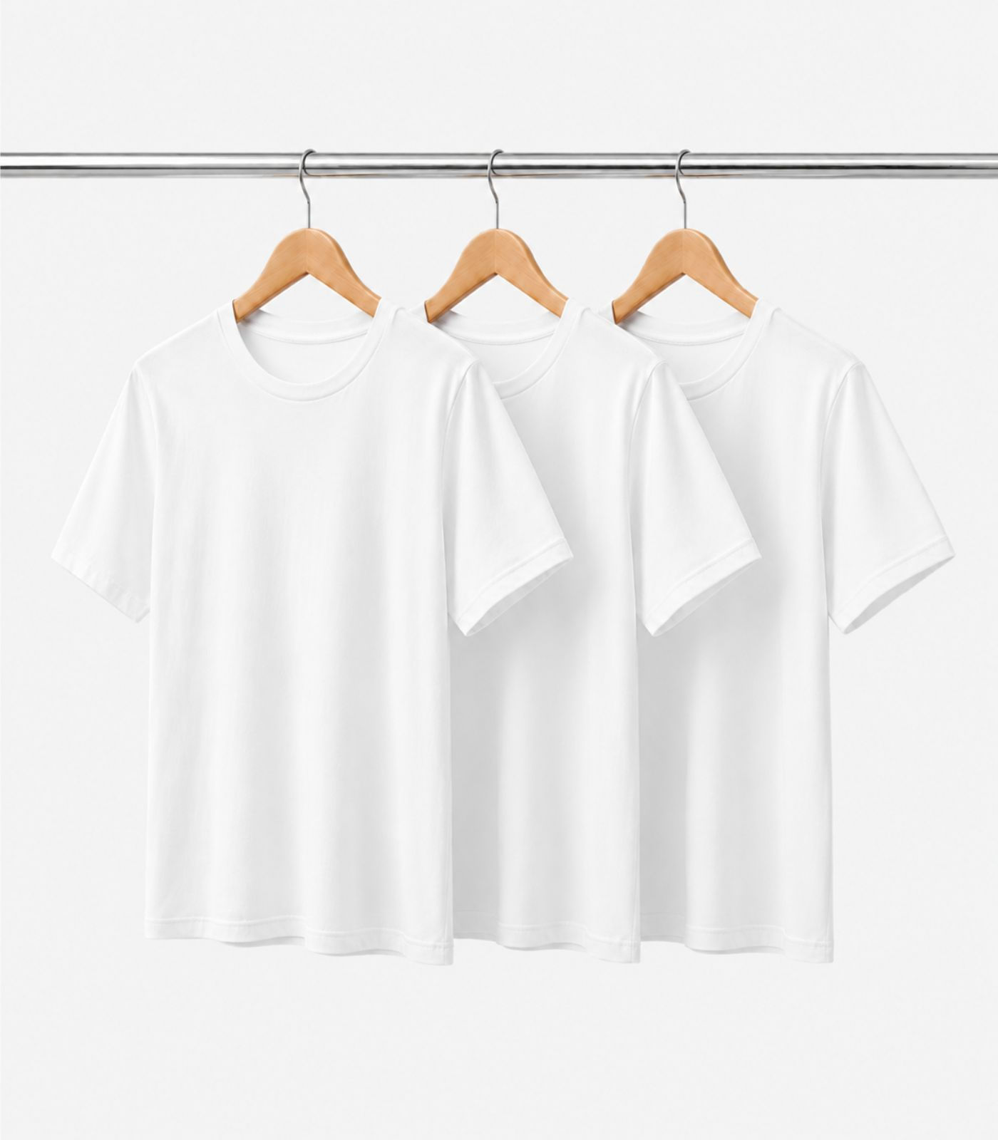 Kit 3 Camisetas Masculinas Manga Curta Básicas Select Branco