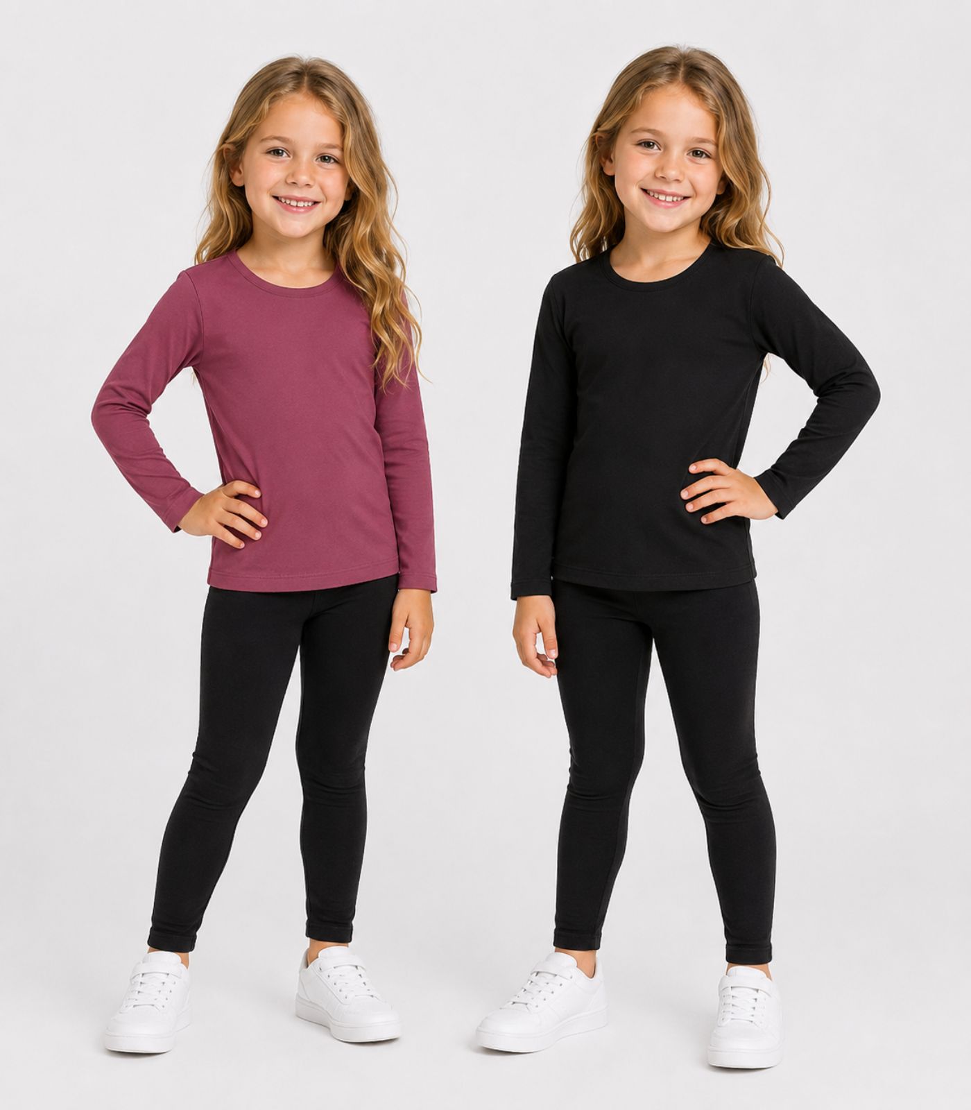 Kit 2 Camisetas Menina Manga Longa Térmica Rovi Kids