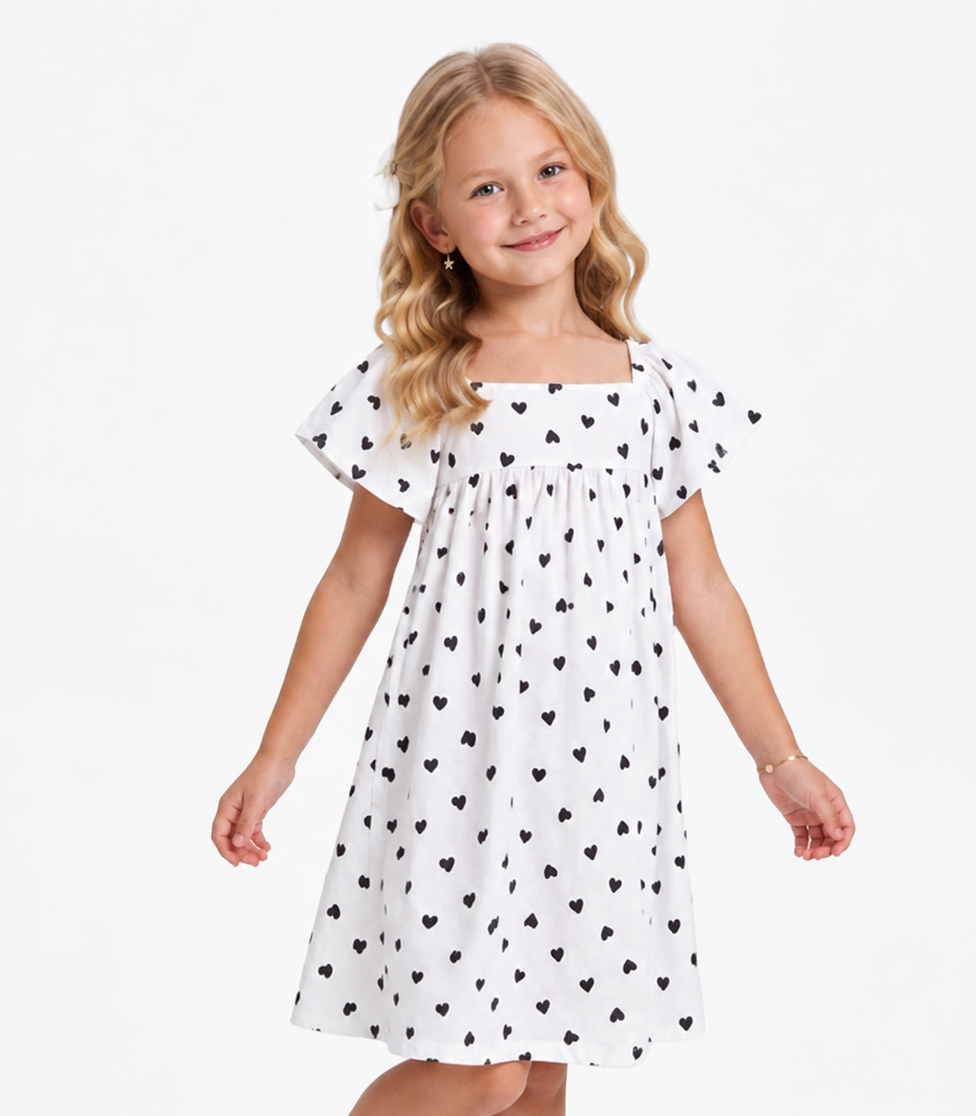 Vestido Infantil Menina Viscotorcion Select Branco